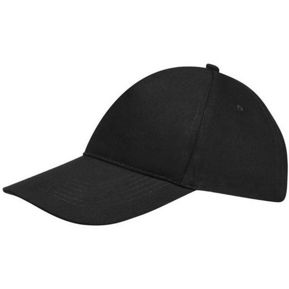 SOLS Unisex Sunny 5 Panel Baseball Cap / Black - Picture 2 of 5